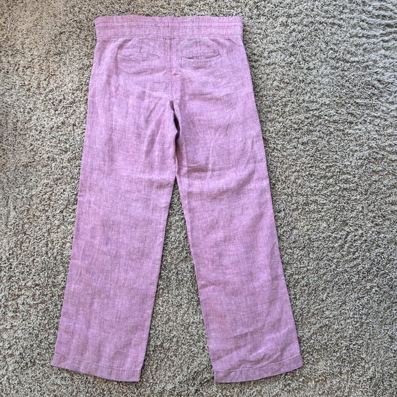 Athleta Cabo Linen Wide Leg Pants in Rust Color Women's Size 4 - Picture 4 of 8